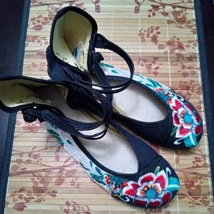 Vintage Inspired Embroidered Shoes